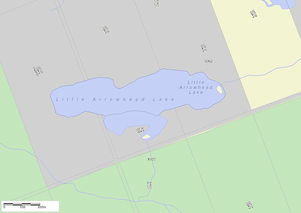 Crown Land Map of Little Arrowhead Lake in Municipality of Huntsville and the District of Muskoka